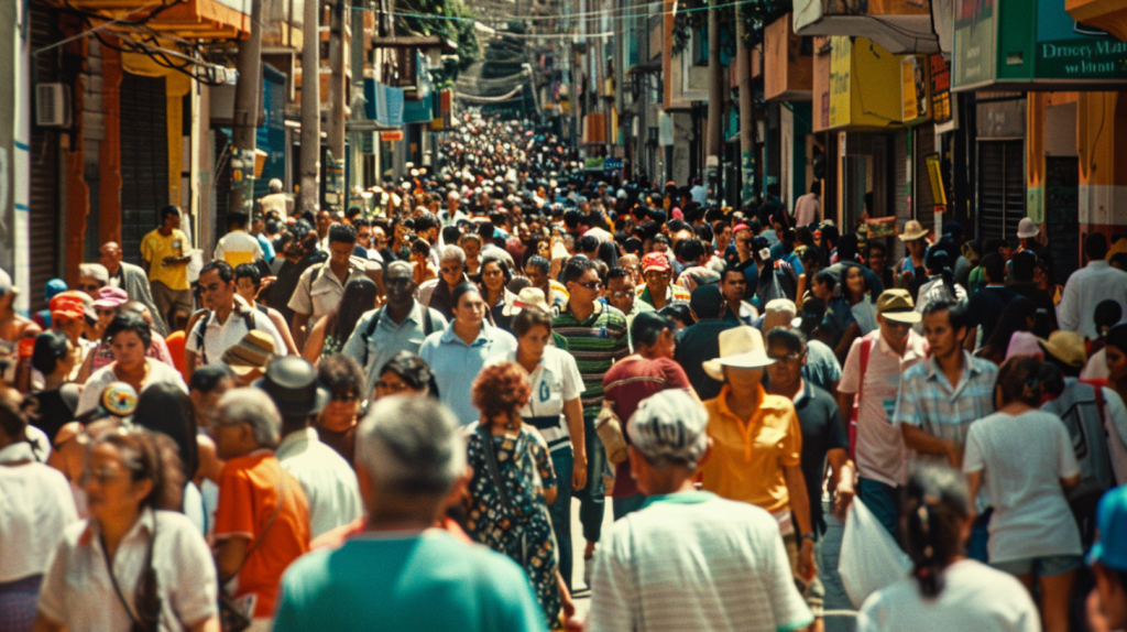 carriec. color photograph of a crowded street in caracas vene 8903f89f 9287 4246 91ec ce755e4ce0af 2